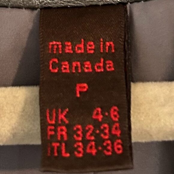 Danier Genuine Leather Blazer – Silver Taupe | Size P (0-2) - Picture 4 of 7